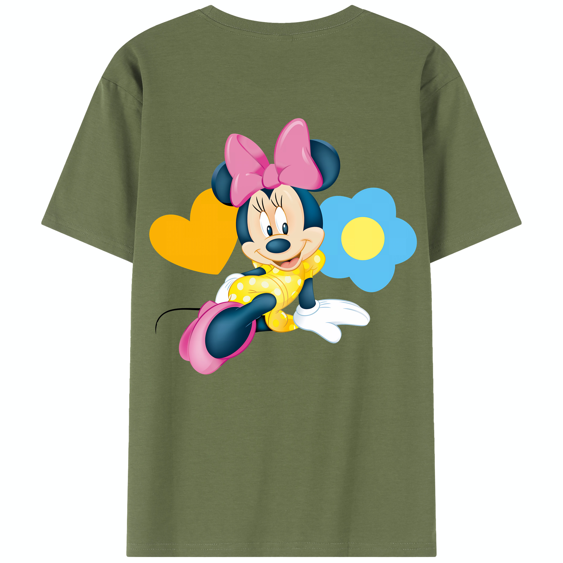 （画像用） ミッキーマウス Mickey Mouse 綿100％半袖Tシャツ（背面プリント）